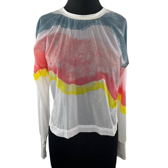 NIKE Repel Crew Long Sleeve Printed Packable Popover Running Jacket Size S - Picture 2 of 9